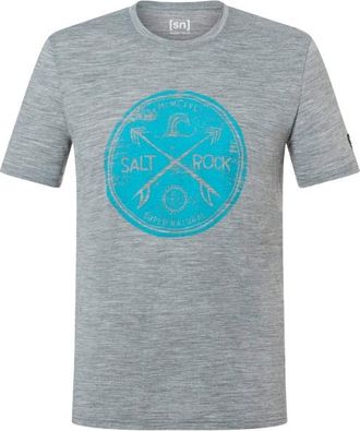 super.natural Salt & Rock Tee Merinoshirt f&uuml;r Herren | grau