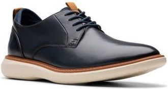 Clarks Brantin Plain Toe Derby in Navy Leather at Nordstrom Rack, Size 7.5