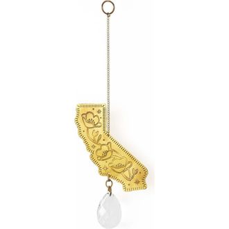 Matr Boomie California Poppy Engraved Brass Suncatcher in Yellow at Nordstrom