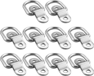 OEM Paquete De 10 Ganchos De Amarre En Forma De D Para Autom&oacute;viles, Camiones, Remolques, Barcos Y Carga Anillas En D De Alta Resistencia
