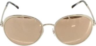 Chanel Pre-owned Accessories, female, Yellow, Size: ONE SIZE Pre-owned Metal Sunglasses