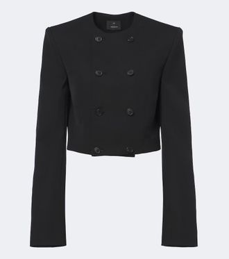 Wardrobe.NYC Blazer cruzado cropped de lana virgen