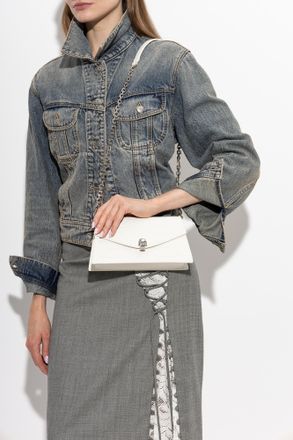 Alexander McQueen Skull Mini Bag, Womens, Cream
