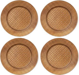 American Atelier Weaver Plated Set Of 4 Charger Plates