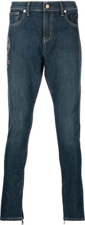 United Rivers Indigo Geborduurde Skinny Jeans - Heren - Slim Fit Jeans - Blauw - W30 - Katoen - Jeans