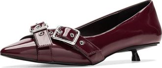 Free People So 90s Kitten Heels Womens Boots Cabernet Vegan Leather : EU 38.5 (US Womens 8.5) M, Faux Leather