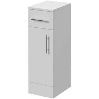 Alexander James Alexander James Gloss White 250mm x 330mm Storage Unit - 250mm - Chrome 96mm Knurled Bar Handle