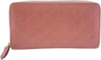 Gucci Pre-owned Vintage Wallet - Dames - Vintage Accessoires - Roze - ONE Size - Leer - Vintage
