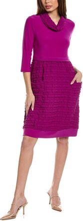 Joseph Ribkoff Puckered Mixed Media Mini Dress