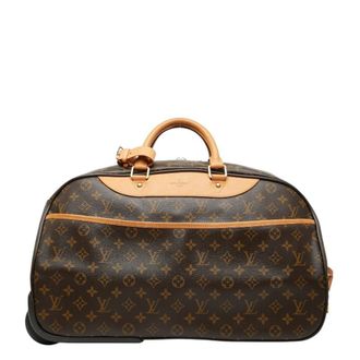 Louis Vuitton Brown Pvc Leather Boston Bag (Pre-Owned)