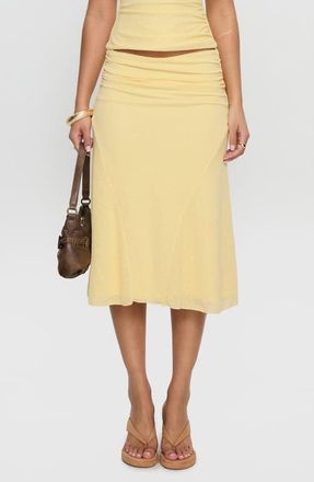 Princess Polly Zylen Textured Camisole & Skirt Set in Yellow at Nordstrom, Size 10