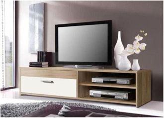 Les Tendances PILVI Mobile TV 120 cm rovere/bianco