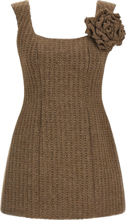 Giuseppe Di Morabito Wool Dress Abiti Marrone-Donna