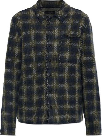 AllSaints Menard Vest - Heren - Truien - Blauw - Maat: XL Wol