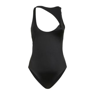 Versace One-piece, female, Black, Size: S Asymmetric One-piece Swimsuit