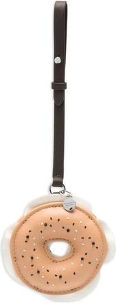 Kate Spade New York Charmed NYC Bagel Charm - Dames - Sleutelhangers & Tashangers - Bruin - ONE Size - Leer - Accessoires