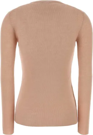 Prada Womens Sweater Pink Virgin Wool
