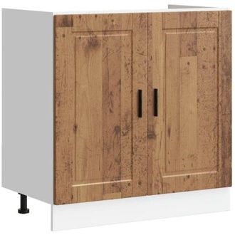 vidaXL Mobile base lavello Porto Legno Vecchio 80x46x81,5cm Truciolato - Vidaxl