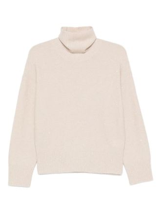 Fabiana Filippi roll-neck sweater - women - Fabric - 42 - Neutrals