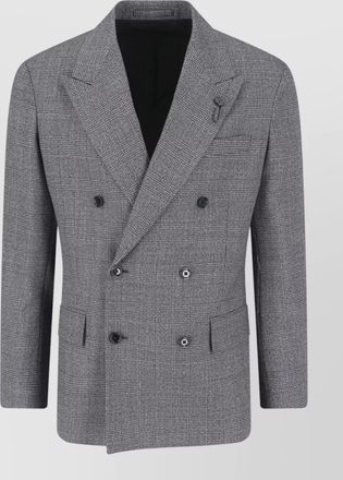 Lardini merino wool double-breasted blazer