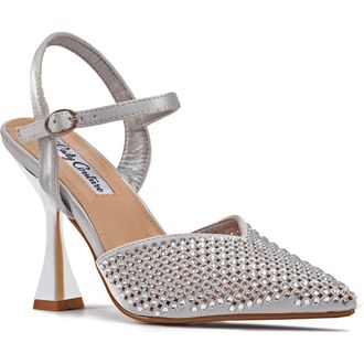 Lady Couture Tango Crystal Embellished Pump in Silver at Nordstrom Rack, Size 10