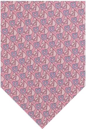 Ferragamo Pink Logo Tie