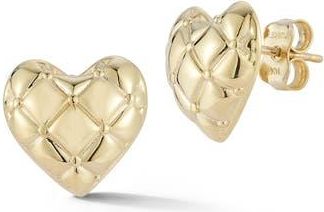 Ember Fine Jewelry 14K Gold Heart Stud Earrings at Nordstrom Rack