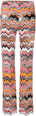 Marc Cain Roze Broek Yc 81.49 M29 - Dames - Wijde Broeken - Veelkleurig - M - Broeken