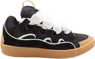 Lanvin Sneakers van leer en stof - Heren - Sneakers - Zwart - 44 EU - Leer - Schoenen