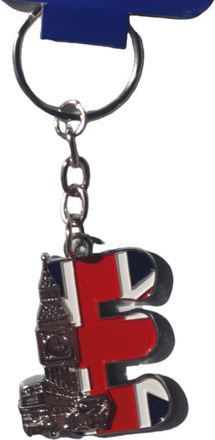 Generic London Letter E Keychain - Metal Keyring with UK Symbols