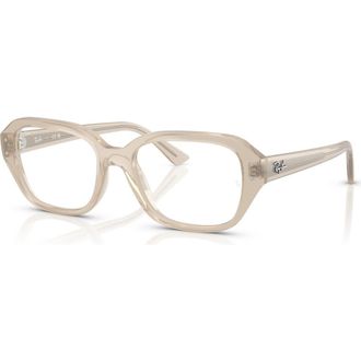 Ray-Ban 51mm Square optical glasses in White at Nordstrom