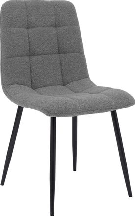 Clp Silla De Comedor Antibes Tejido De Peluche Gris