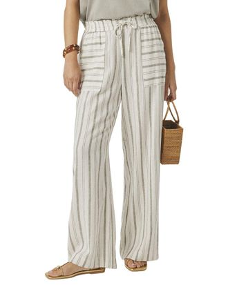 Splendid Stella Stripe Linen-Blend Paperbag Pant