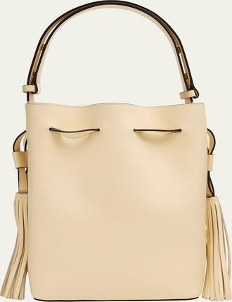 Valentino Garavani So Seau Tassel Leather Bucket Bag