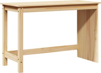 vidaXL Escritorio Marr&oacute;n 112 X 50 X 75 Cm Madera De Pino Macizo Vidaxl