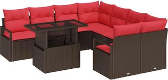 vidaXL Conjunto De Sof&aacute; De Jard&iacute;n 9 Uds. 8-n&uacute;mero De Plazas Vidaxl