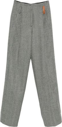 Forte_Forte My Pants - Dames - Wijde Broeken - Grijs - 3XS - Wol - Broeken