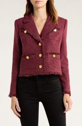 L'agence Sylvia Metallic Blazer in Malbec/Gold at Nordstrom Rack, Size 12