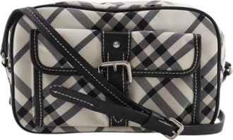 Burberry Pre-owned Canvas shoulder-bags - Dames - Vintage Schoudertas - Wit - ONE Size - Vintage