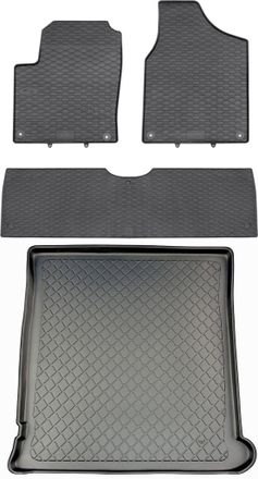 OEM Juego De Alfombrillas De Goma Para Coche Y Alfombrilla Para Maletero Para Ford Galaxy I Van (1995-05.2006)