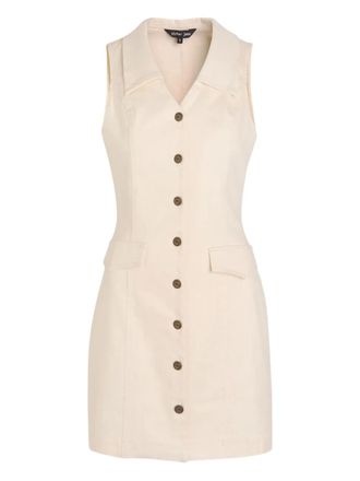 Sister Jane button-fastening mini dress - Neutrals