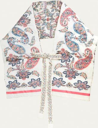 Etro Paisley Quilted Wool-Blend Scarf