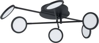 Lindby L&aacute;mpara De Techo Led manel En Negro Metal - Lindby