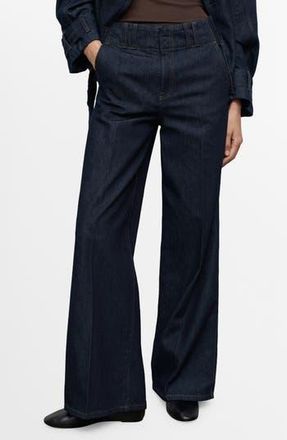 Mango Wide Leg Trouser Jeans in Open Blue at Nordstrom Rack, Size X-Small