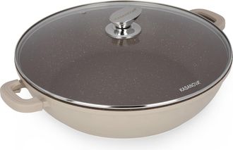 KASANOVA Casseruola 36 cm con coperchio I Giganti design taupe