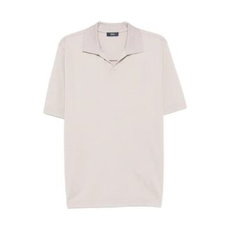 Herno Polo Shirts, male, Gray, Size: XL Polo Shirt