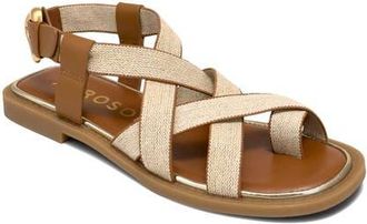 Aerosoles Cargo Toe Loop Sandal in Linen/Tan Elastic Linen at Nordstrom, Size 5.5