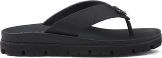 Prada Flip Flops, male, Black, Size: 11 US Rubber Thong Sandals
