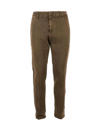 Dondup Multicolor Joe Slim-Fit Cotton-Linen Blend Trousers