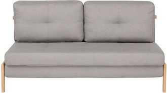 Beliani Sofá cama tapizado en tela gris claro cojines 2 plazas estilo escandinavo Edland